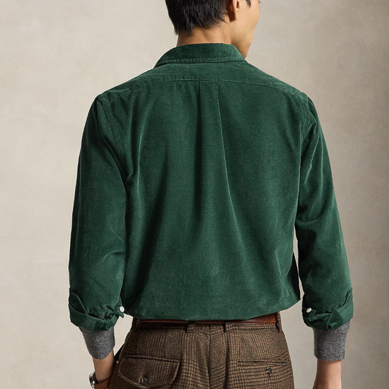 Corduroy Sport Shirt Moss Agate Wine