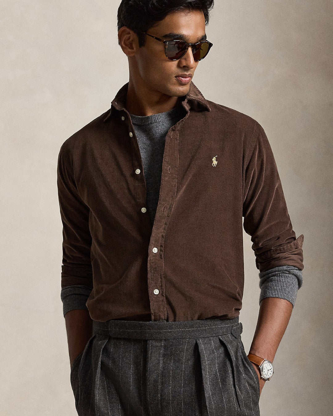 Corduroy Sport Shirt Nutmeg Brown