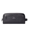 Pebble Leather Shave Kit Pouch Black
