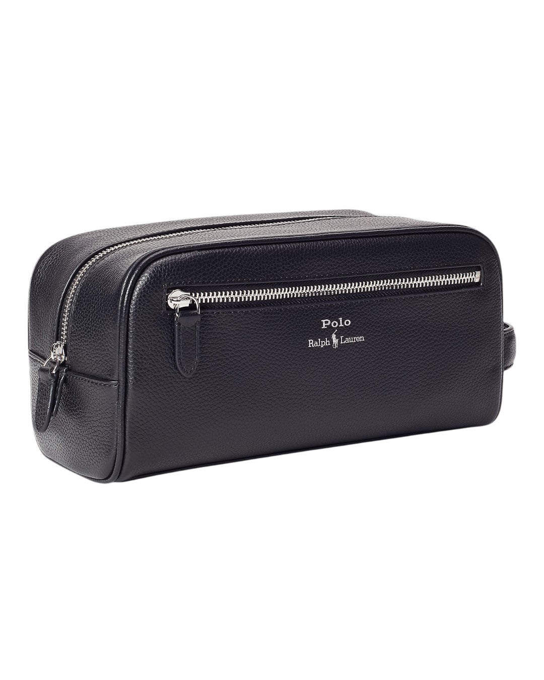 Pebble Leather Shave Kit Pouch Black