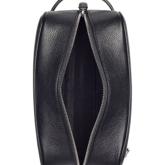Pebble Leather Shave Kit Pouch Black
