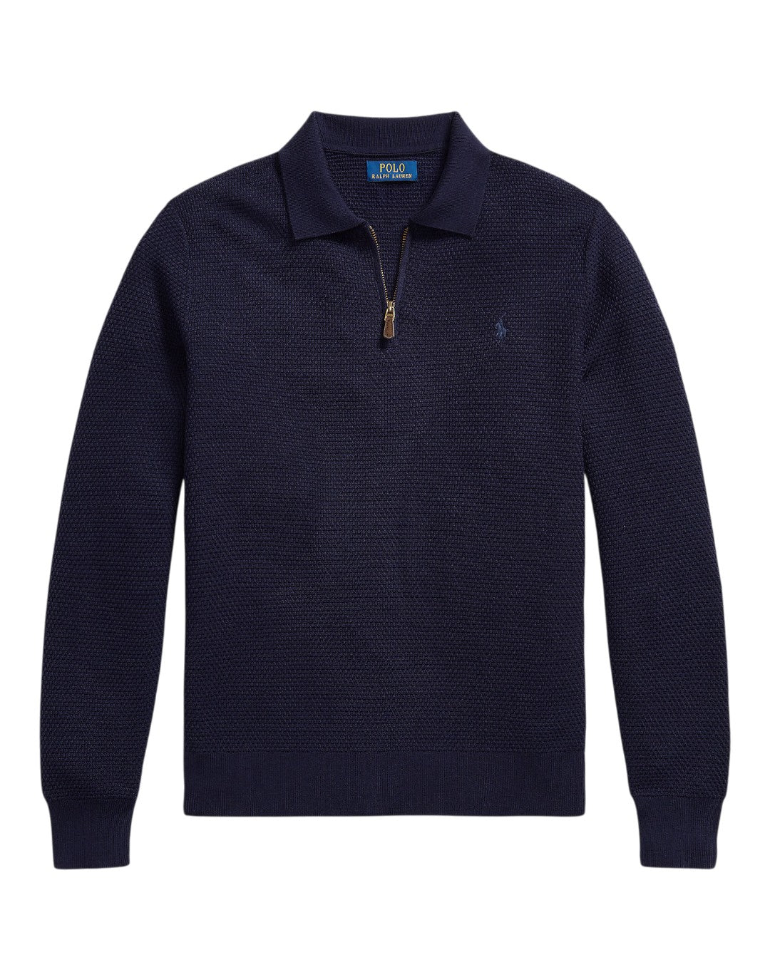 Merino Wool Half Zip Pullover Hunter Navy