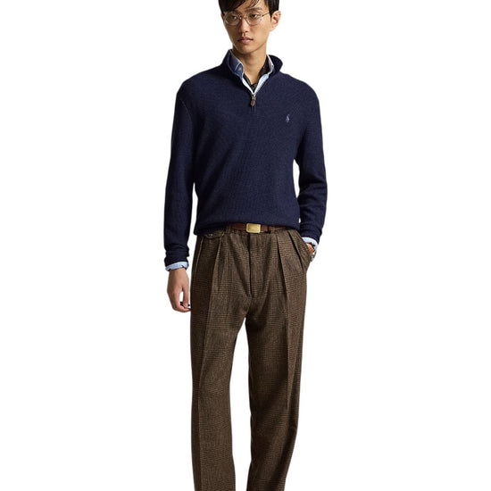 Merino Wool Half Zip Pullover Hunter Navy