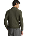 Merino Wool Half Zip Pullover Cargo Olive Heather