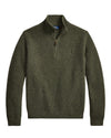 Cotton Wool Half Zip Pullover Olive Shrub Heather