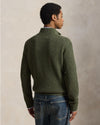 Cotton Wool Half Zip Pullover Olive Shrub Heather