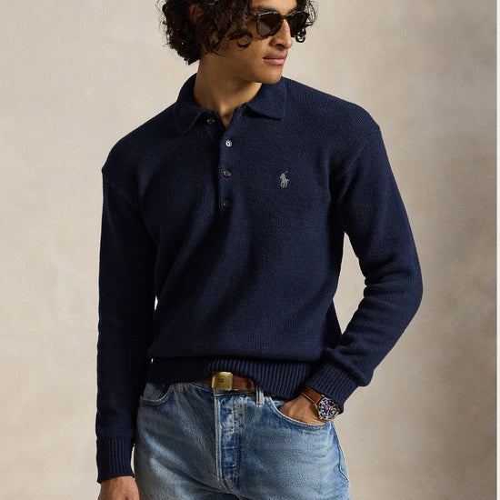 Cotton Turtle Neck Pullover Hunter Navy