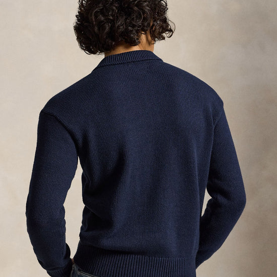 Cotton Turtle Neck Pullover Hunter Navy