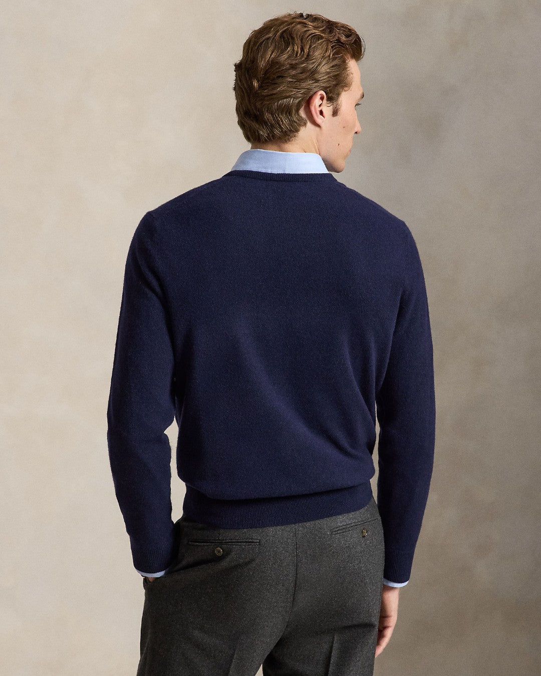 Merino Wool Crew Neck Pull Hunter Navy