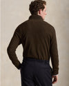 Merino Wool Half Zip Pullover Cinnamon Brown Heather