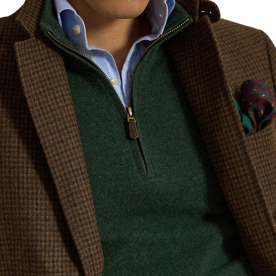 Merino Wool Half Zip Pullover Lodgepole Pine Heather