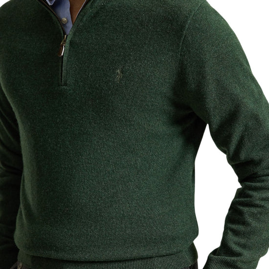 Merino Wool Half Zip Pullover Lodgepole Pine Heather