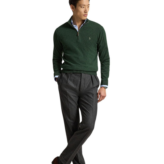 Merino Wool Half Zip Pullover Lodgepole Pine Heather