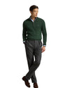 Merino Wool Half Zip Pullover Lodgepole Pine Heather