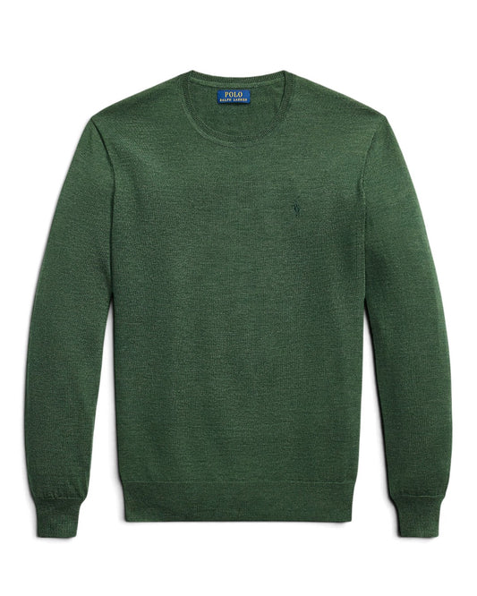Merino Wool Crew Neck Pullover Lodgepole Pine Heather