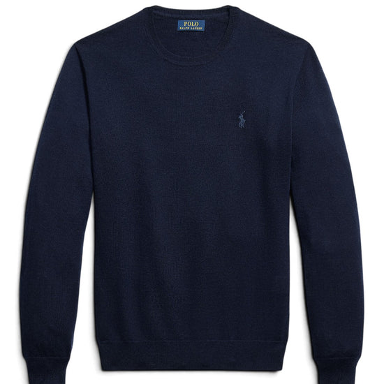 Merino Wool Crew Neck Pullover Hunter Navy