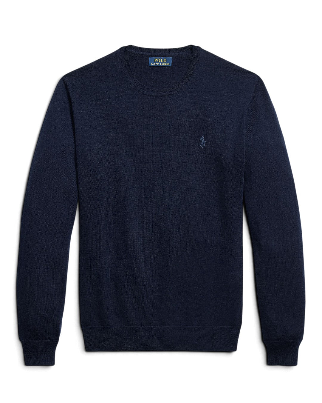 Merino Wool Crew Neck Pullover Hunter Navy