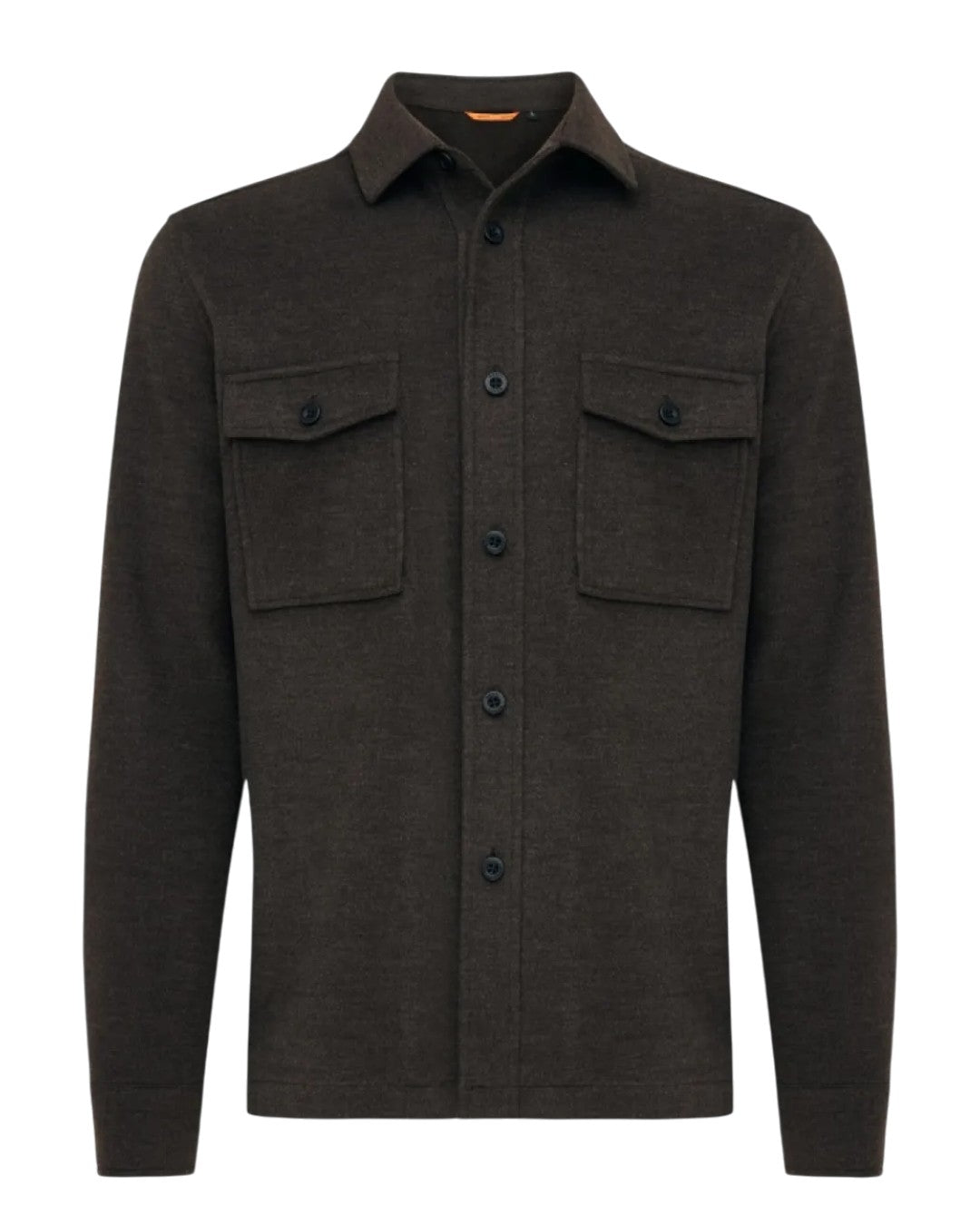 Midtown Peau de Peche Overshirt Deep Brown