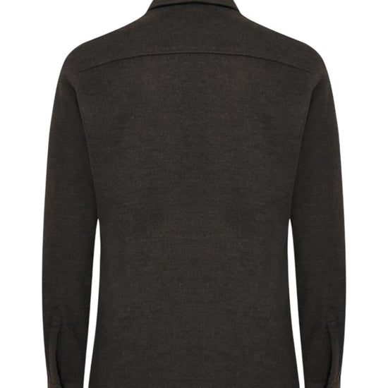 Midtown Peau de Peche Overshirt Deep Brown