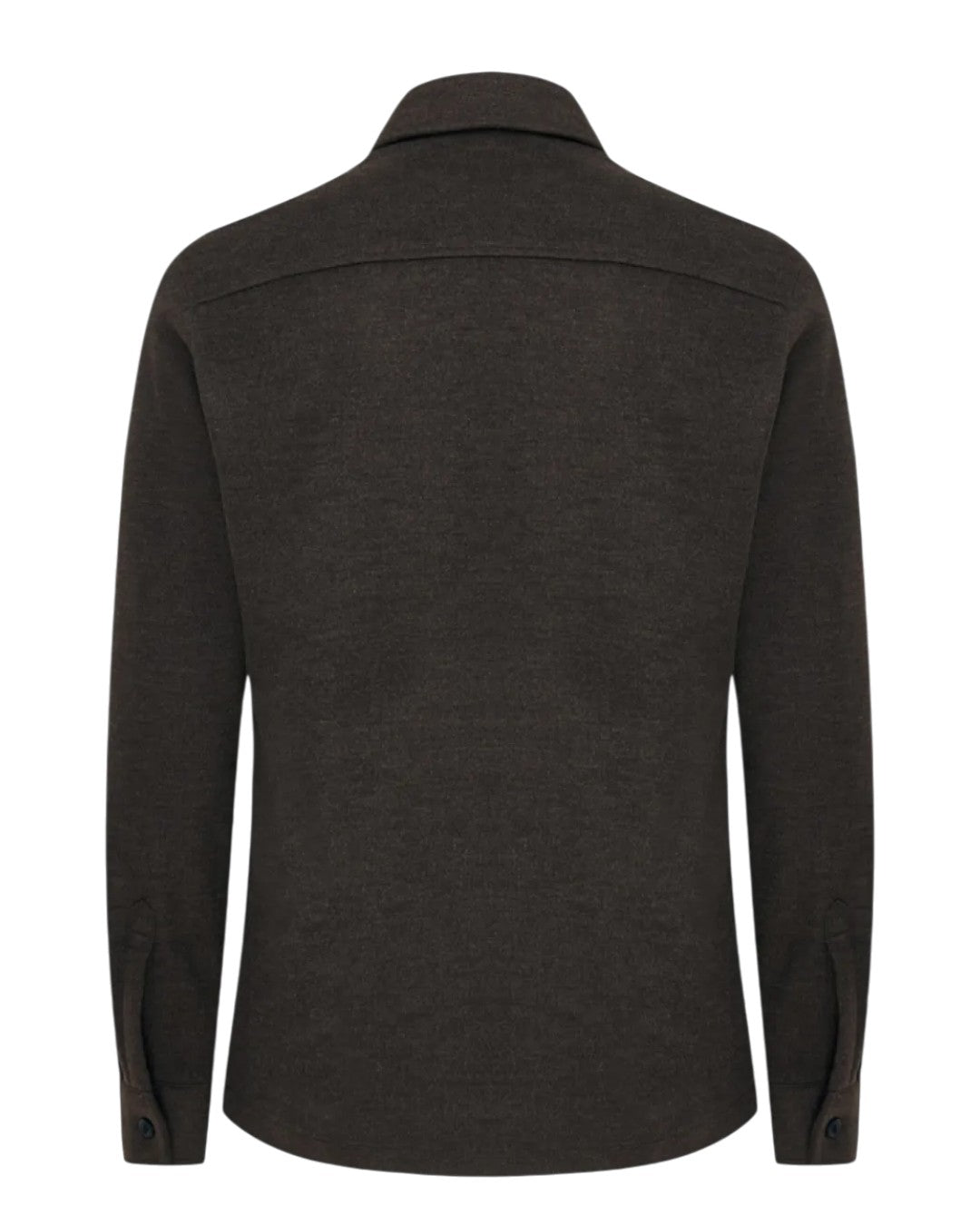Midtown Peau de Peche Overshirt Deep Brown