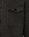 Midtown Peau de Peche Overshirt Deep Brown