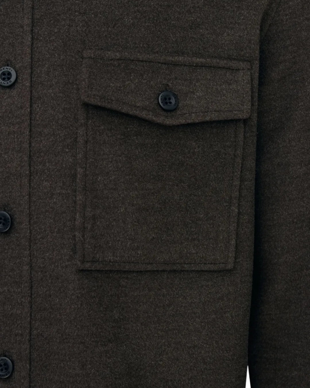 Midtown Peau de Peche Overshirt Deep Brown