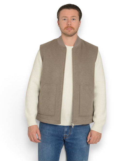 Genti Zach Peau de Pêche Bodywarmer Medium Brown