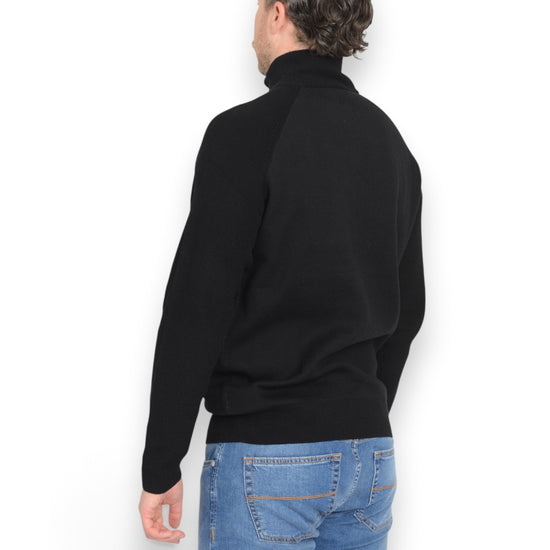 Cotton Turtlezip  Sweater Black