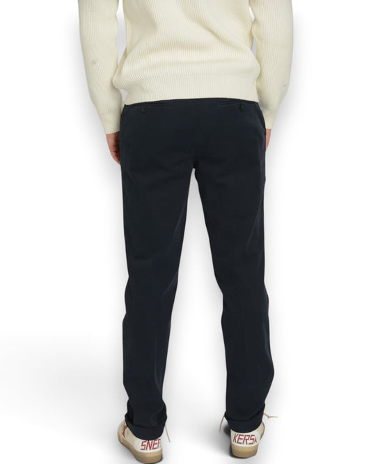 Mason's Torino Double Face Cotton Trousers Dark Navy