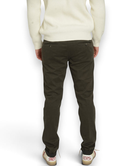 Mason's Torino Double Face Cotton Trousers Dark Brown