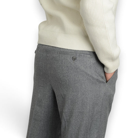 Torino Grey Beige Flannel Washable
