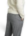 Torino Grey Beige Flannel Washable