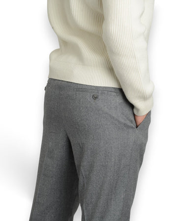 Torino Grey Beige Flannel Washable