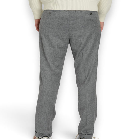 Torino Grey Beige Flannel Washable