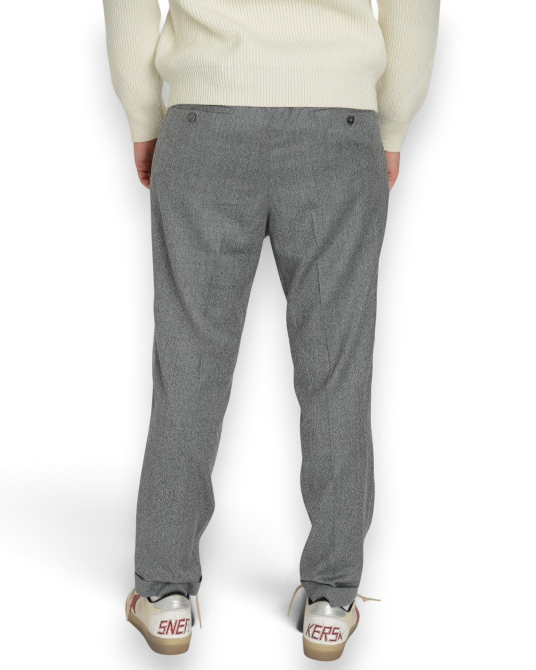 Torino Grey Beige Flannel Washable