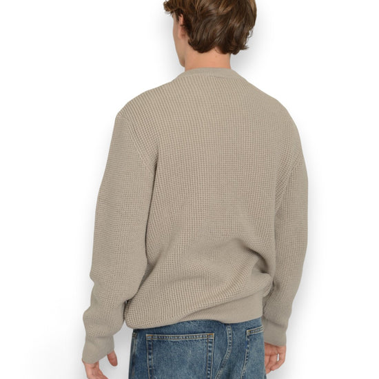 Lawrence Extrafine Merino Patterned Pullover Light Taupe