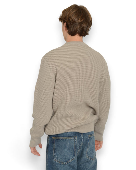 Lawrence Extrafine Merino Patterned Pullover Light Taupe