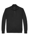 Luke Extrafine Merino Half Zip Pullover Pure Black