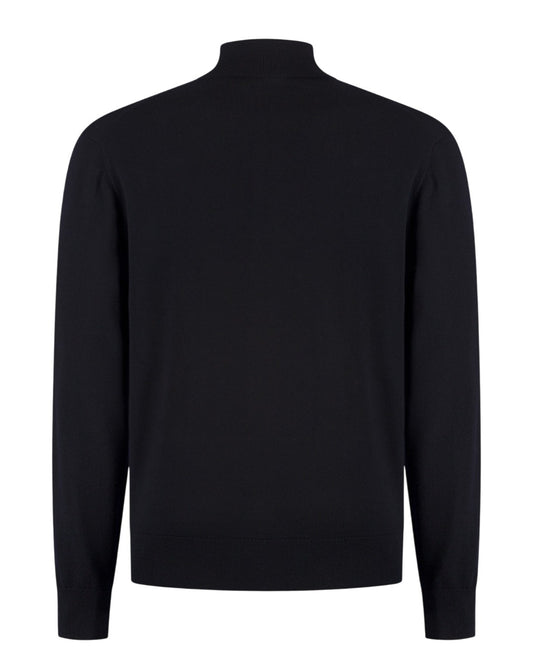 Pratt Extrafine Merino Full Zip Cardigan Night Blue
