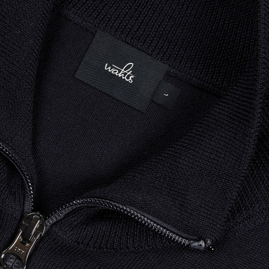 Pratt Extrafine Merino Full Zip Cardigan Night Blue
