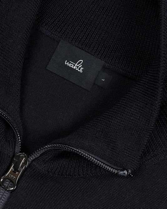 Pratt Extrafine Merino Full Zip Cardigan Night Blue