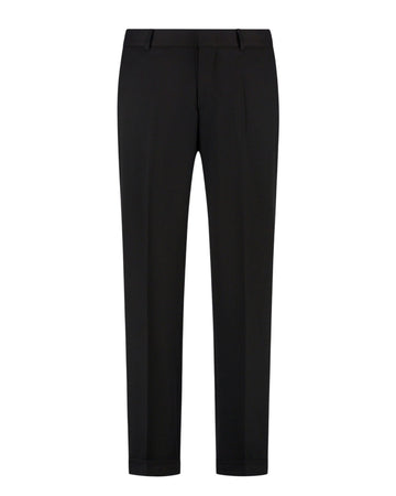 Beckett Soft Travel Wool Relaxed Tailored Trousers Deep Brown