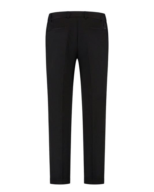 Beckett Soft Travel Wool Relaxed Tailored Trousers Deep Brown