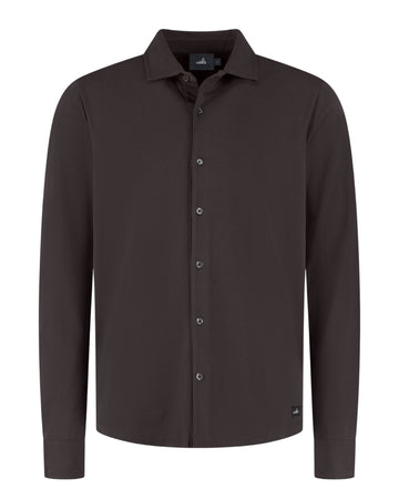 Duke Jersey Stretch Polo Shirt Deep Brown