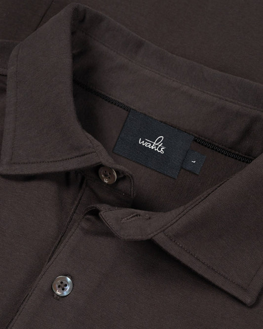 Duke Jersey Stretch Polo Shirt Deep Brown