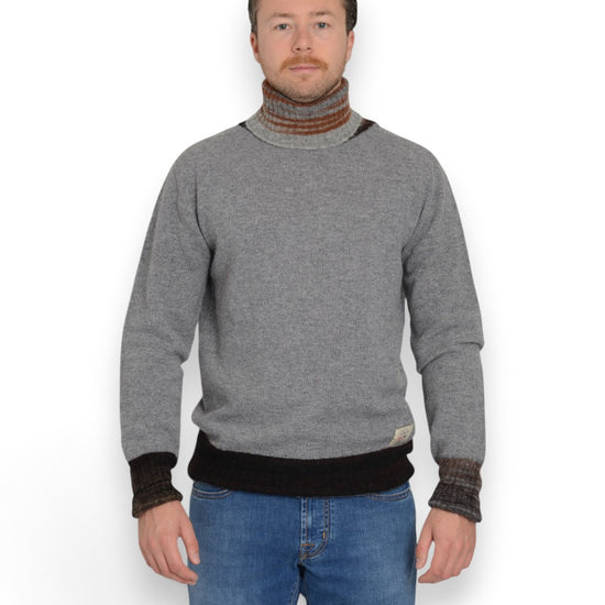 Ronald Alpaca Wool Blend Turtleneck Pullover Fumo