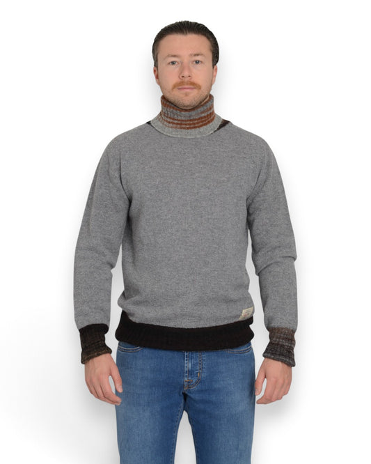 Ronald Alpaca Wool Blend Turtleneck Pullover Fumo