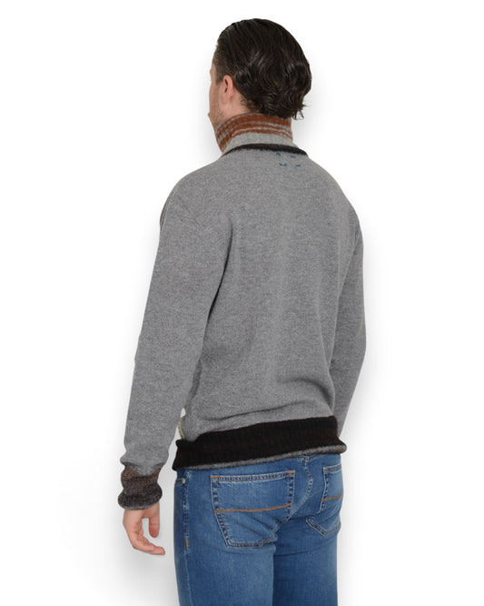 Ronald Alpaca Wool Blend Turtleneck Pullover Fumo