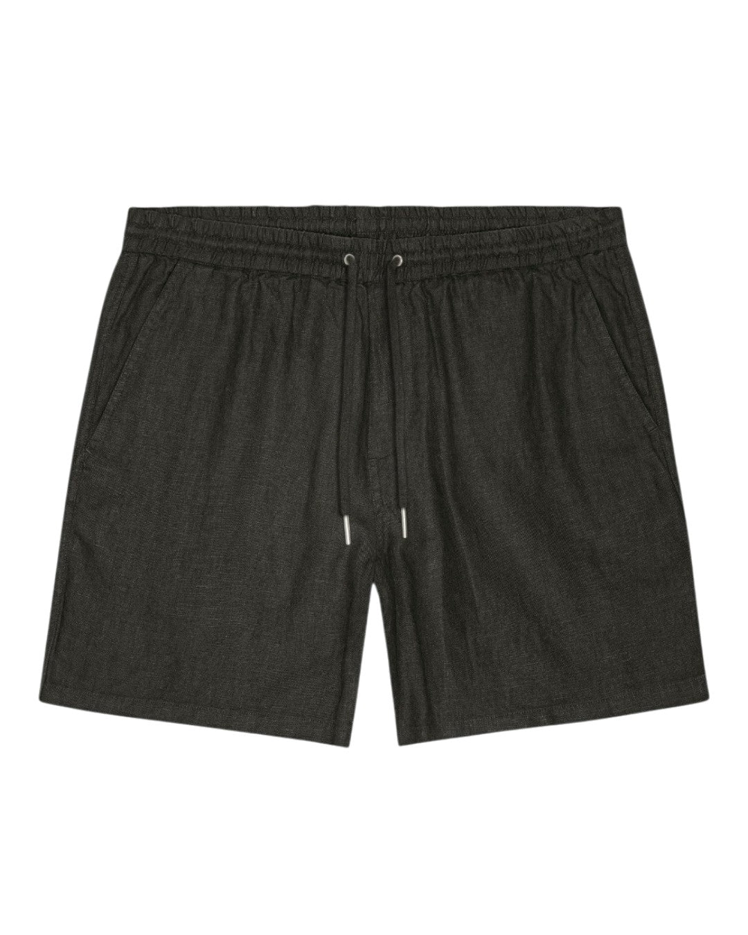 Gregor Linen Elasticated Waistband Regular Fit Shorts Dark Army