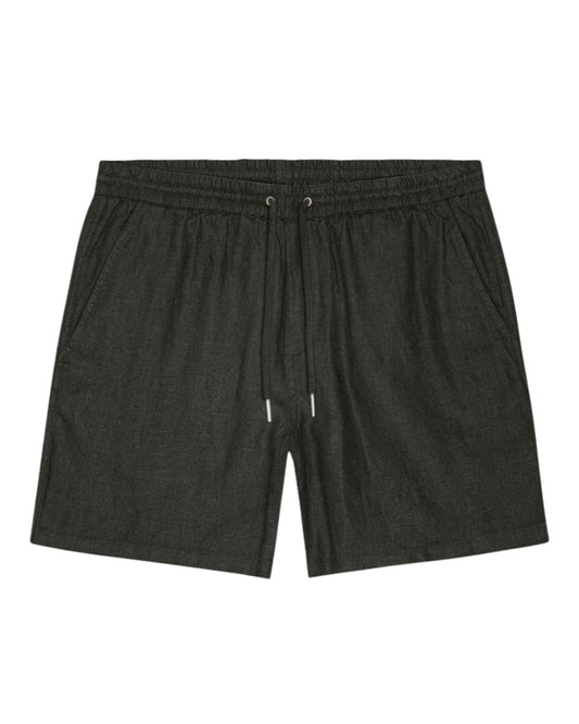 Gregor Linen Elasticated Waistband Regular Fit Shorts Dark Army